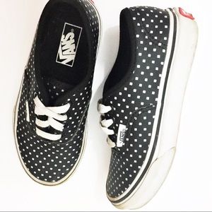 Vans Black w/ Small White Squares